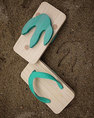 Kiko+ and gg* Sandali in legno da spiaggia - Impronta Dinosauro Giochi Da Spiaggia