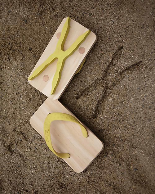 Kiko+ and gg* Sandali in legno da spiaggia - Impronta Gufo Giochi da Spiaggia