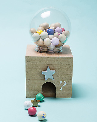 Kiko+ and gg* Set Bingo in Legno Gatcha Gatcha - Comprende 50 palline e 30 tessere gioco Construzioni In Legno
