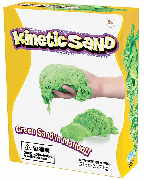 Kinetic Sand Sabbia Cinetica 2,27 Kg, Verde - Non secca, non sporca, anallergica! Giochi Creativi