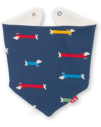 Kite Bavaglino Bandana Silly Sausage, Double Face - Cotone GOTS Bavagli a Bandana