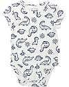 Kite Body Maniche Corte - Bianco - Stampa Dino - 100% Cotone Bio Body Manica Corta
