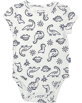 Kite Body Maniche Corte - Bianco - Stampa Dino - 100% Cotone Bio Body Manica Corta