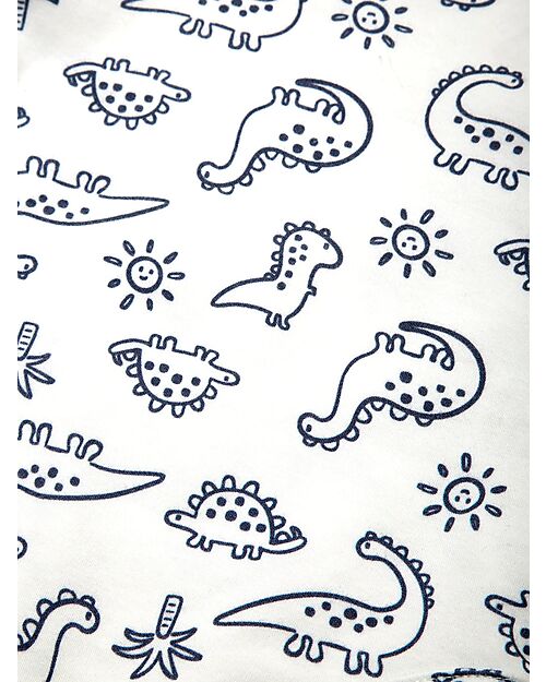 Kite Body Maniche Corte - Bianco - Stampa Dino - 100% Cotone Bio Body Manica Corta
