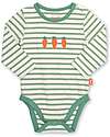 Kite Body Maniche Lunghe - Righe Verdi - Carote - Cotone Bio Body Manica Lunga