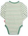 Kite Body Maniche Lunghe - Righe Verdi - Carote - Cotone Bio Body Manica Lunga