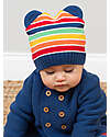 Kite Cappellino in Maglia con Orecchie - Arcobaleno - 100% Cotone Organico GOTS Cappelli Invernali