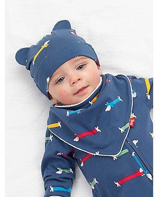 Kite Cappellino Silly Sausage con Orecchie - Blu Navy - Cotone Organico GOTS Cappelli Invernali