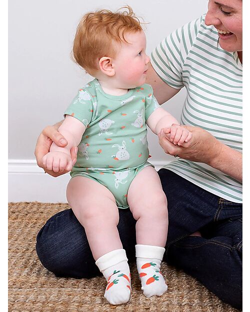 Kite Confezione da 2 Calzini - Righe Coniglietto e Carote - Cotone Bio Calzini