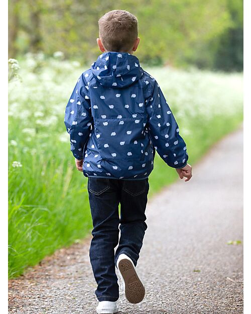 Kite Giacca Impemeabile Antivento - Blu - Pecorelle - 100% Materiali Riciclati Impermeabili