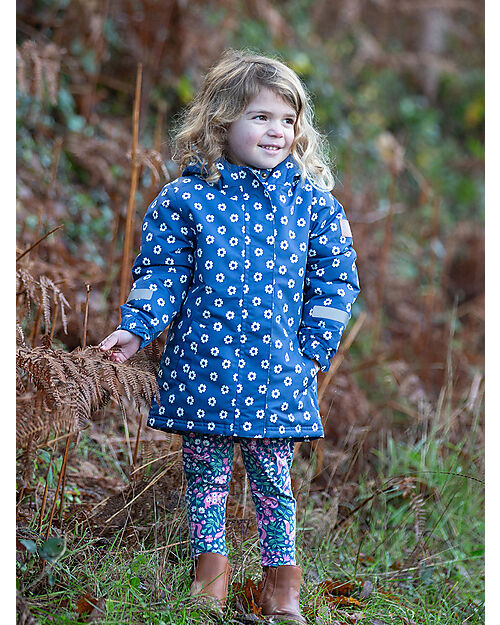 Kite Giacca Impermeabile - Fab Flower - Blu Navy- Fodera Trapuntata Impermeabili