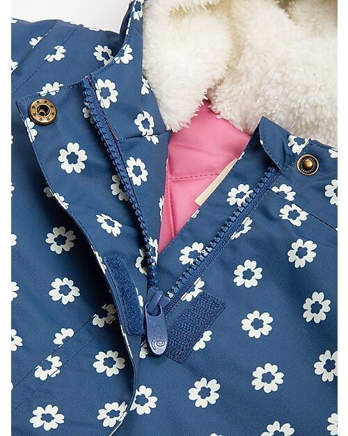 Kite Giacca Impermeabile - Fab Flower - Blu Navy- Fodera Trapuntata Impermeabili