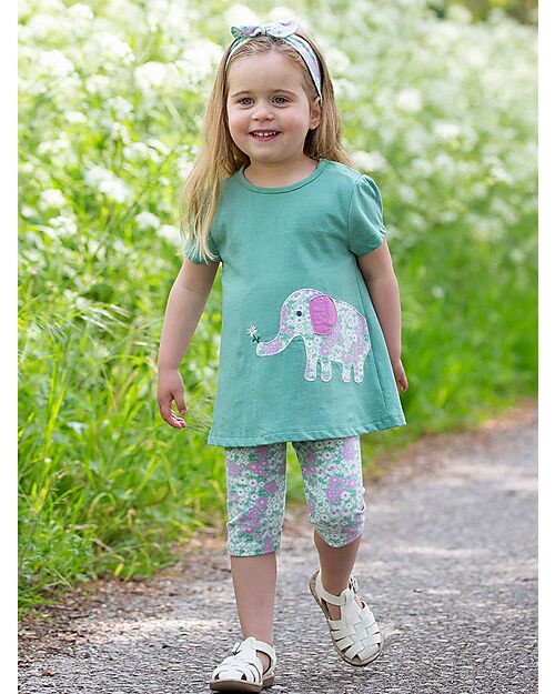 Kite Leggings 3/4 - Flower Patch Pedal - Multicolore - Cotone Bio Leggings