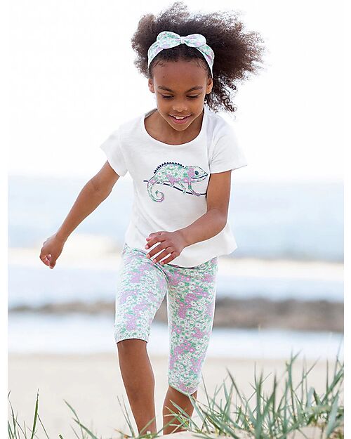 Kite Leggings 3/4 - Flower Patch Pedal - Multicolore - Cotone Bio Leggings