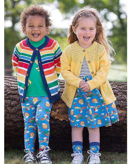 Kite Leggins - Blu - Rainbow - con Vita Elasticizzata - Jersey di Cotone Bio Leggings