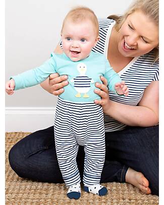 Kite Leggins - Righe Blu - con Vita Elasticizzata - Jersey di Cotone Bio Leggings