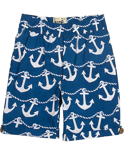 Kite Pantaloncini Marinari Ancora - Navy - 100% cotone bio Pantaloni Corti