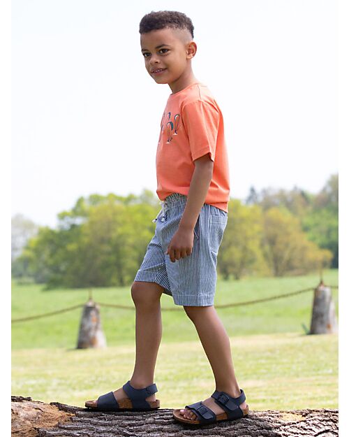 Kite Pantaloncini - Righe Blu - con Coulisse - Cotone Bio Pantaloni Corti