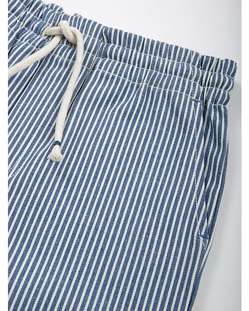 Kite Pantaloncini - Righe Blu - con Coulisse - Cotone Bio Pantaloni Corti