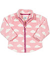 Kite Pile con Zip Lilliput, Rosa con nuvolette - Eco fibra Cardigan