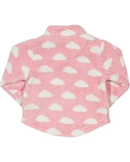Kite Pile con Zip Lilliput, Rosa con nuvolette - Eco fibra Cardigan