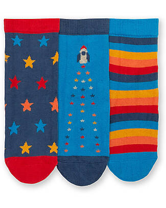 Kite Set 3 Paia Calzini Bimbi - Star Boost - Cotone Bio Calzini