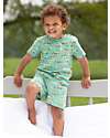 Kite Set Pigiama Maglia e Pantalone Corto - Verde - Stampa Trattore - Cotone Bio Pigiami