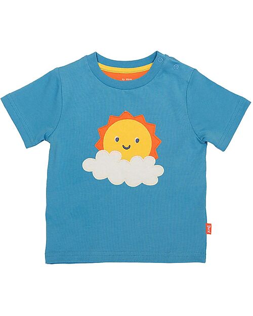 Kite T-Shirt - Blu - Stampa Hello Sunshine - 100% Cotone Bio T-shirt