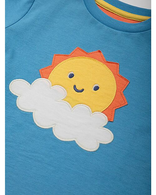 Kite T-Shirt - Blu - Stampa Hello Sunshine - 100% Cotone Bio T-shirt
