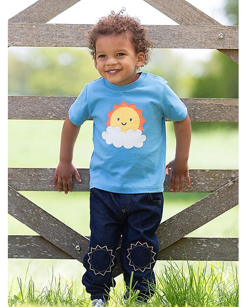 Kite T-Shirt - Blu - Stampa Hello Sunshine - 100% Cotone Bio T-shirt