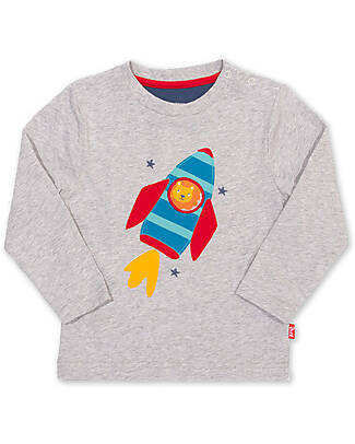 Kite T-Shirt Maniche Lunghe - Leone - Grigio - 100% Cotone Bio Maglie Manica Lunga
