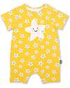Kite Tutina Maniche Corte - Super Starfish - Giallo - 100% Cotone Bio Tutine Corte