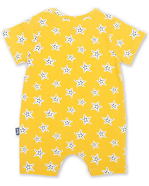 Kite Tutina Maniche Corte - Super Starfish - Giallo - 100% Cotone Bio Tutine Corte