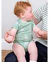 Kite Tutina Maniche Corte - Verde Chiaro - Stampa Coniglietti - Cotone Bio Body Manica Corta