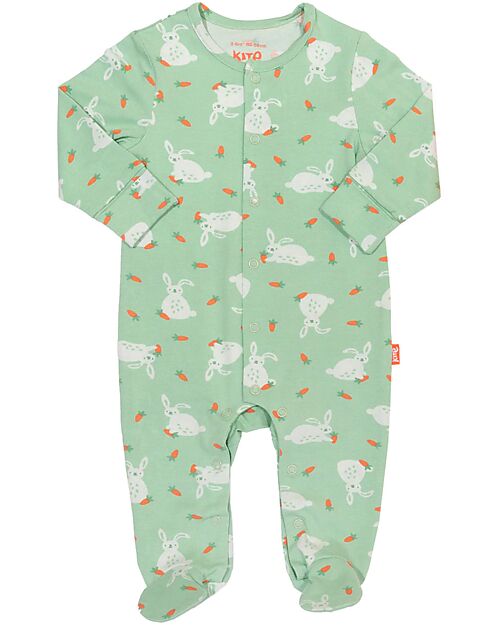 Kite Tutina Maniche Lunghe - Verde Chiaro - Stampa Coniglietti - Cotone Bio Pigiami