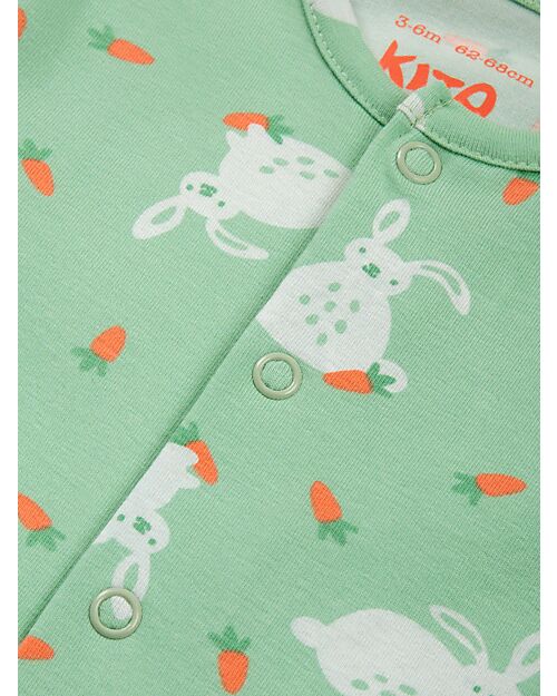 Kite Tutina Maniche Lunghe - Verde Chiaro - Stampa Coniglietti - Cotone Bio Pigiami