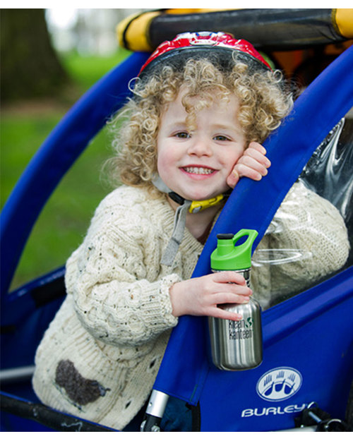 Klean Kanteen Borraccia Bambini Sport in Acciaio Spazzolato - 355 ml - Robusta, atossica, a prova di goccia Borracce Termiche