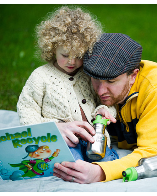 Klean Kanteen Borraccia Bambini Sport in Acciaio Spazzolato - 355 ml - Robusta, atossica, a prova di goccia Borracce Termiche