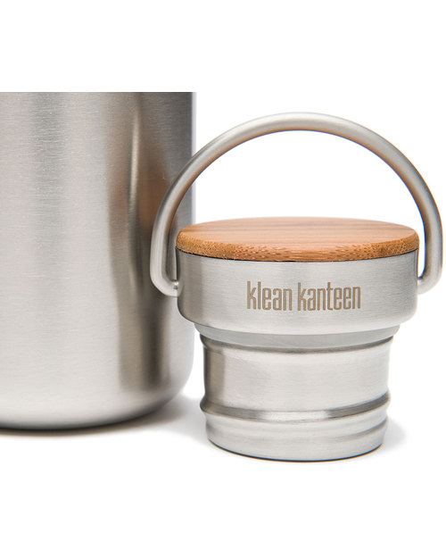 Klean Kanteen Bottiglia Reflect Bamboo in Acciaio spazzolato - 800 ml - Design, funzionalità, sostenibilità Borracce Termiche