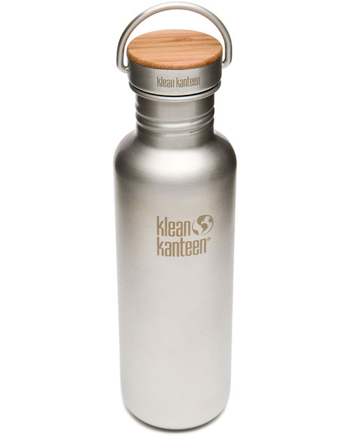 Klean Kanteen Bottiglia Reflect Bamboo in Acciaio spazzolato - 800 ml - Design, funzionalità, sostenibilità Borracce Termiche