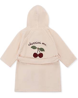Konges Slojd Accappatoio Ricamato - Cherry - 100% Cotone Organico Accappatoi e Asciugamani