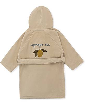 Konges Slojd Accappatoio Ricamato - Lemon - 100% Cotone Organico Accappatoi e Asciugamani