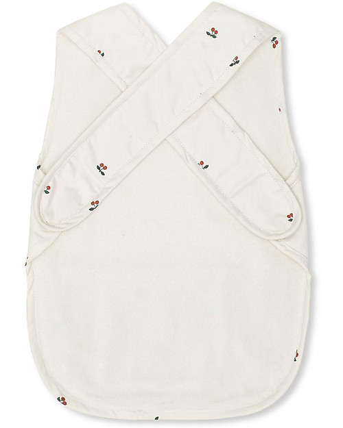 Konges Slojd Bavaglino Senza Maniche - Ciliegia Bavagli Impermeabili con Tasca