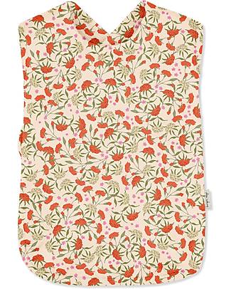 Konges Slojd Bavaglio Grande Senza Maniche Comea - Carnations - 100% Cotone Organico Bavagli Classici