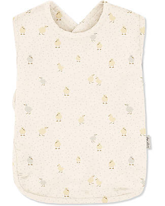 Konges Slojd Bavaglio Grande Senza Maniche Comea - Duckling - 100% Cotone Organico Bavagli Classici