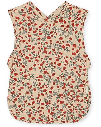 Konges Slojd Bavaglio Grande Senza Maniche - Comea Poppy - 100% Cotone Organico Bavagli Impermeabili