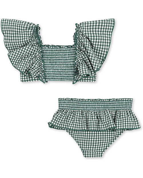 Konges Slojd Bikini Fresia - Smoke Pine - Quadretti Costumi Due Pezzi