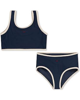 Konges Slojd Bikini Manon - Blu - UPF 50+ - da Plastica Riciclata! Costumi Due Pezzi