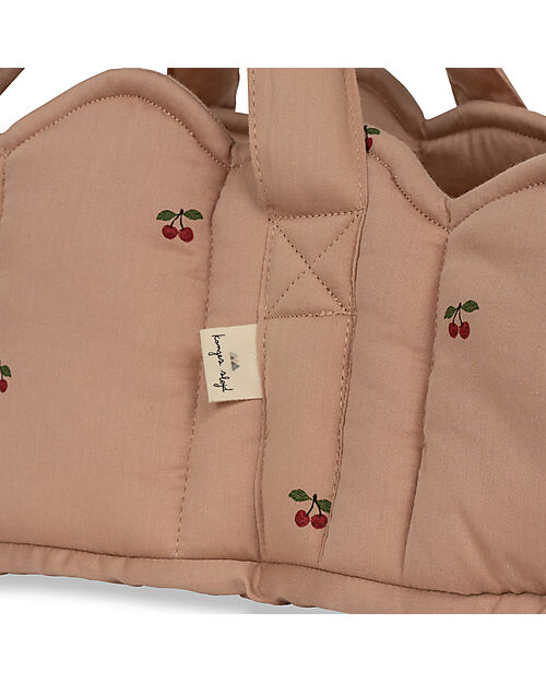 Konges Slojd Borsa Passeggino per Bambole - Cherry Blush - 100% Cotone Biologico Imbottito Accessori Bambole