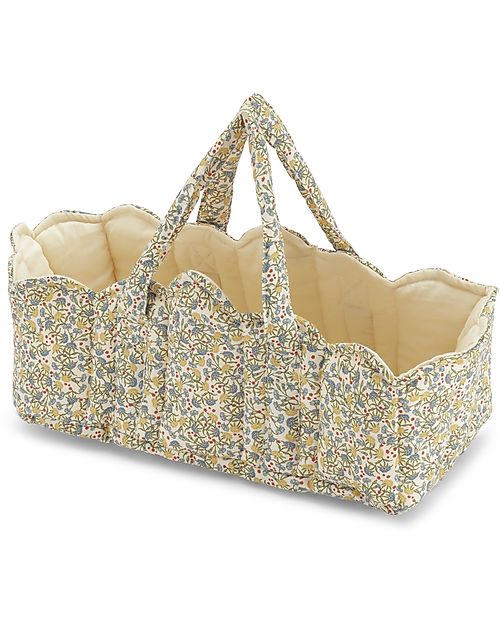 Konges Slojd Borsa Passeggino per Bambole - Jardin de Fleurs - 100% Cotone Biologico Imbottito Accessori Bambole